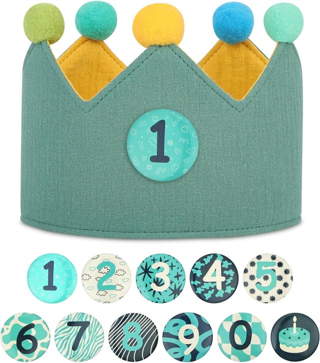 Detalle de URAQT couronne anniversaire bébé 0-9 ans