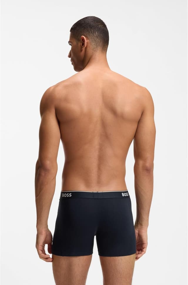 Detalle 2 de BOSS Boxer long en coton stretch – lot de 3 (Power Lot de Trois)