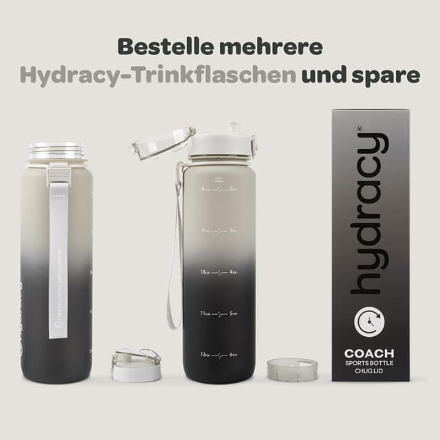 Detalle 1 de Hydracy Trinkflasche 1 Liter mit Fruchteinsatz
