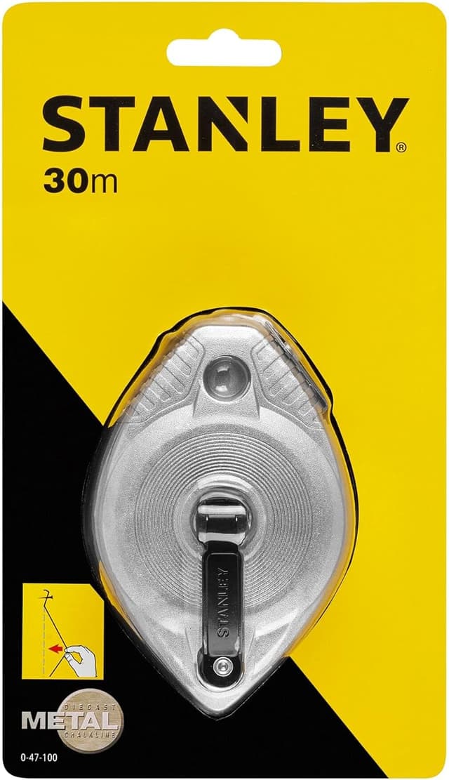 Detalle de STANLEY 0-47-100 Tracciatore in alluminio (2 in 1) con corda da 30 metri