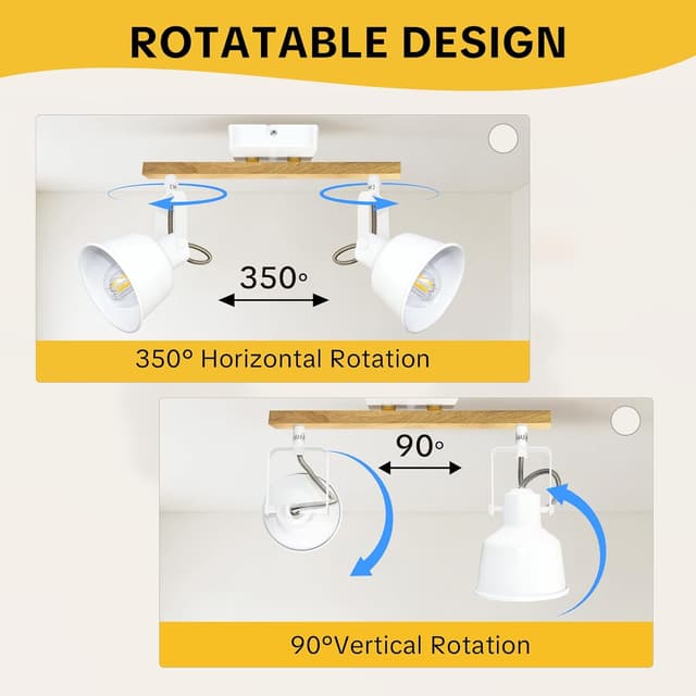Detalle de Aulaiyi Deckenstrahler E14 2-flammig