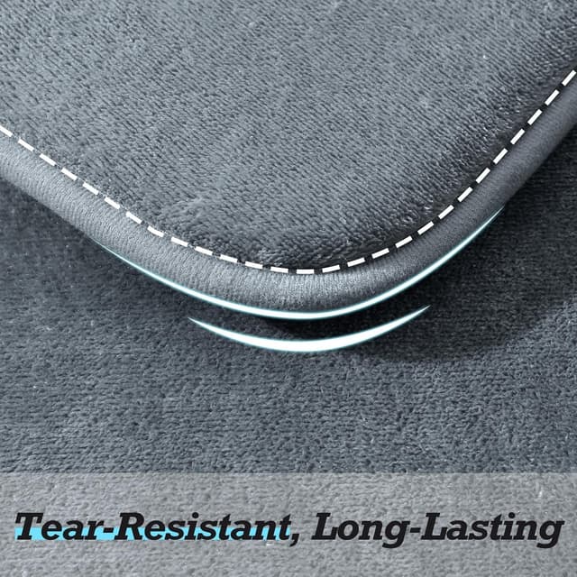 Detalle 2 de HUXMEYSON 3-Piece Bathroom Rug Set (Non-Slip, Quick-Dry) in Grey