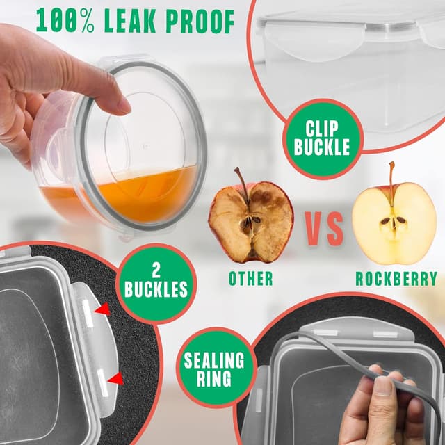 Thumbnail 5 de RockBerry 50 Food Storage Containers 🍱