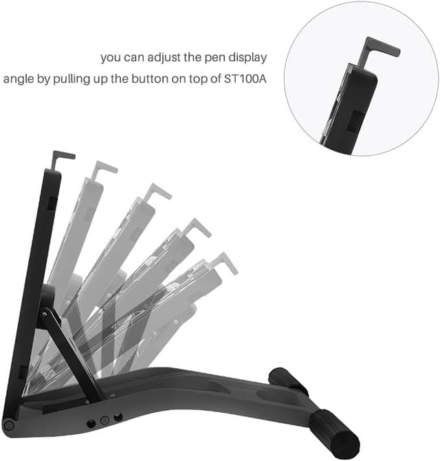 Detalle de HUION ST100A Adjustable Drawing Tablet Stand (multi-angle) for Kamvas monitors