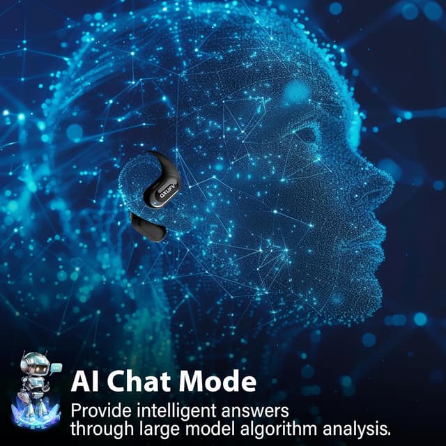 Detalle de QXUFV AI Écouteur traducteur instantané Open-Ear 164 langues — IPX7, autonomie 60 h, 9 modes