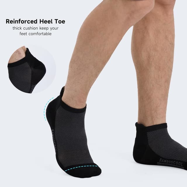 Detalle 2 de BAMBOO COOL Men's Ankle Socks 8 Pack