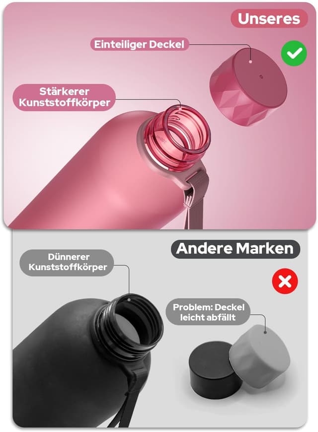 Thumbnail 2 de Opard Slim Trinkflasche 800 ml mit Sprudel