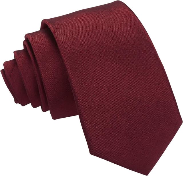 Detalle de DQT Mens Plain Shantung Tie (7cm Slim) – for Wedding, Business & Formal Wear