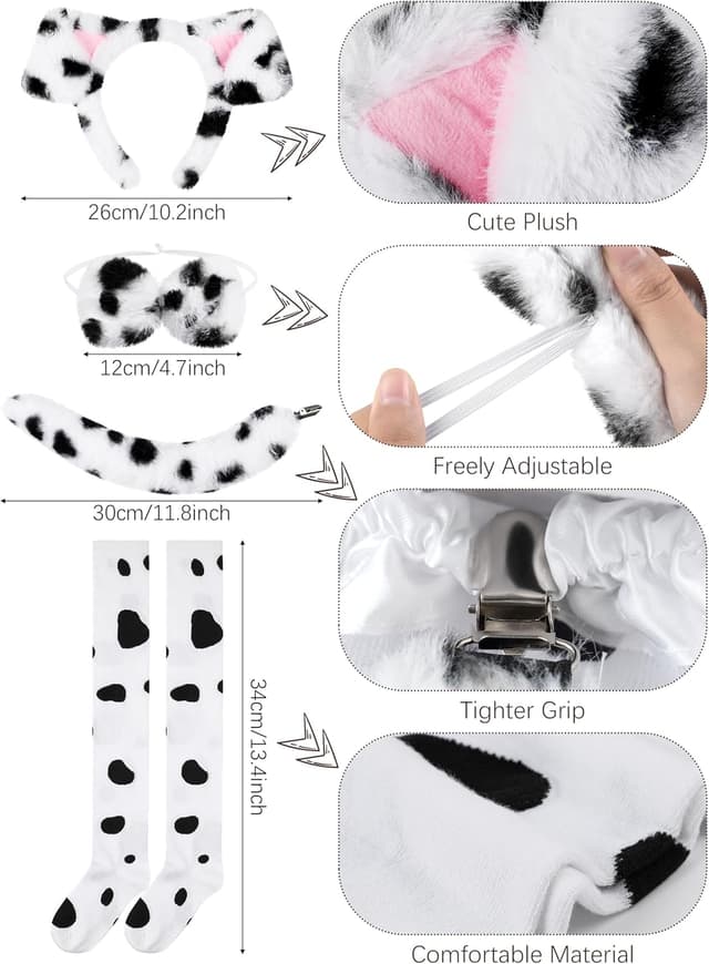 Detalle 2 de FancyFun Dalmatian Costume, 4 sizes ðŸŽ