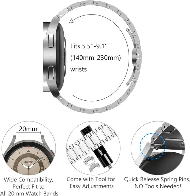 Detalle 2 de Wingle stainless steel strap 40mm watch band