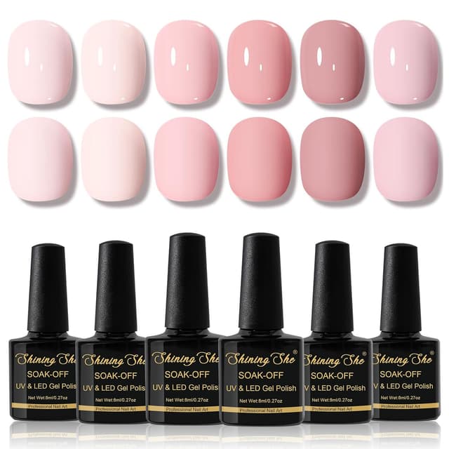 Thumbnail 6 de Shining She UV-Gel Nagellack Nude Rosa (6 Farben, Serie Gel) – 8 ml für selbstgemachte Salon-Nägel