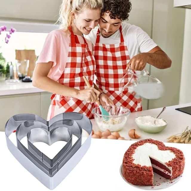 Thumbnail 3 de Backform Herz Set 3 Stück 10/15/20 cm 🍰
