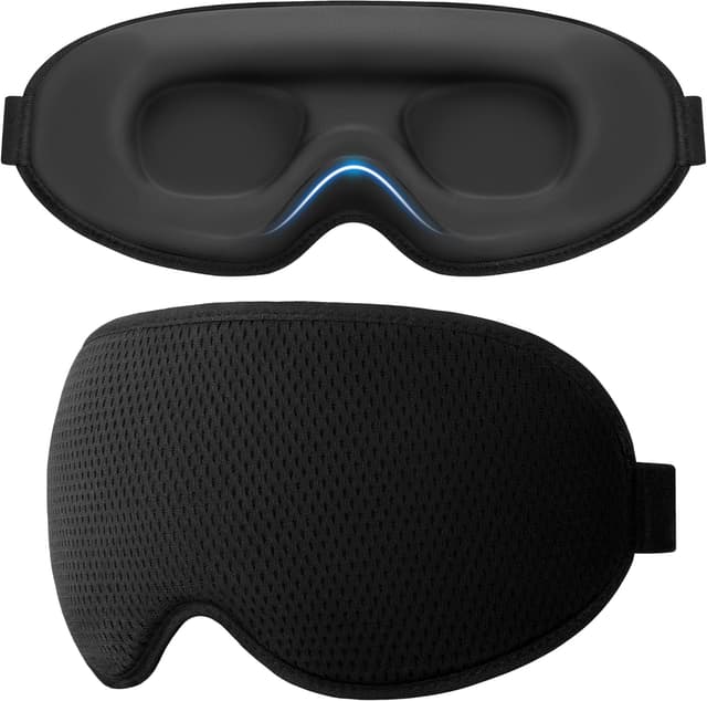 Detalle de Gritin 100% Blackout Sleep Eye Mask – 3D zero-pressure eye design for side sleepers