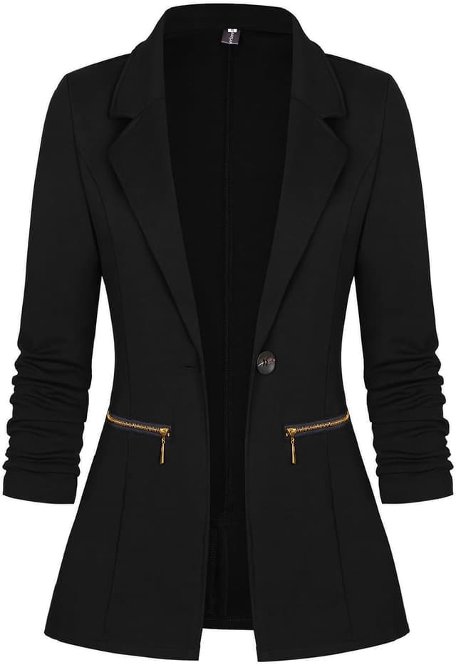 Detalle de Genhoo Open Front Blazer