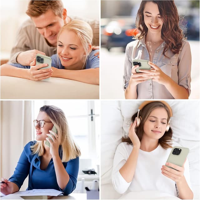 Thumbnail 6 de OIIAEE Liquid Silicone Case for iPhone 13 Pro Max (6.7 inch) – Ultra-slim shockproof cover in Stone