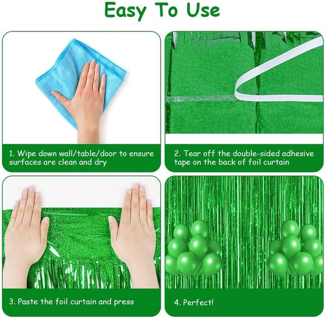 Thumbnail 5 de OFFCUP Rideau Métallique Vert 3pcs