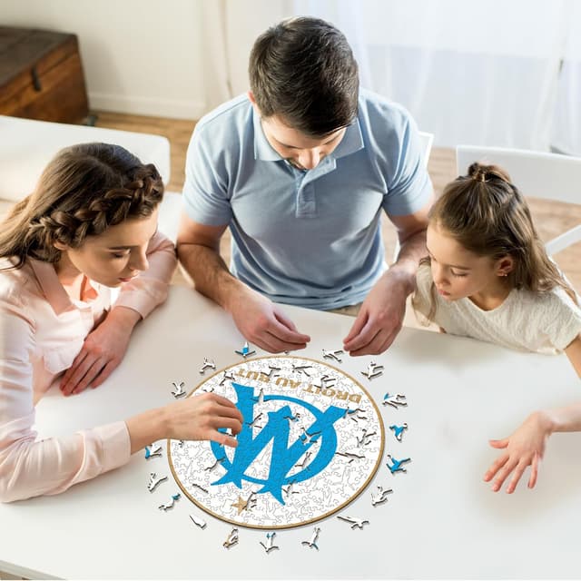 Detalle de Iconic Puzzles Marseille Logo — puzzle en bois 250 pièces, taille M