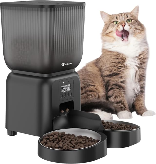 Detalle de Olfjurk 5L Automatic Cat Feeder — Programmable 1–6 Meals 🐱