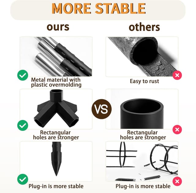 Detalle de Rustproof 205cm obelisk trellis for climbers