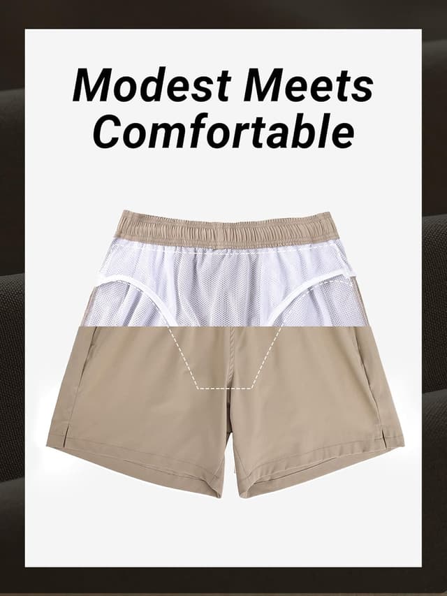 Detalle 2 de Arcweg pantaloncini da bagno uomo a asciugatura veloce con rete e tasche con zip