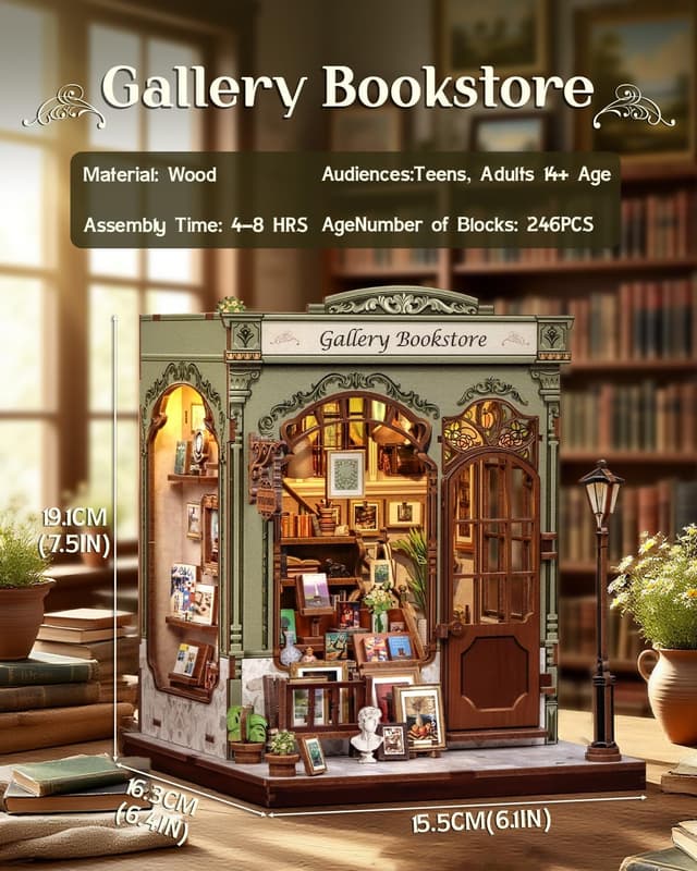 Detalle de CUTEBEE Book Nook DIY bookend kit