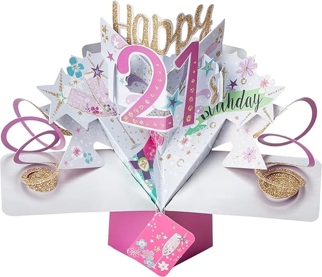 Imagen de Second Nature Tarjeta 3D de Feliz 21º Cumpleaños 🎉 en OfertitasTOP