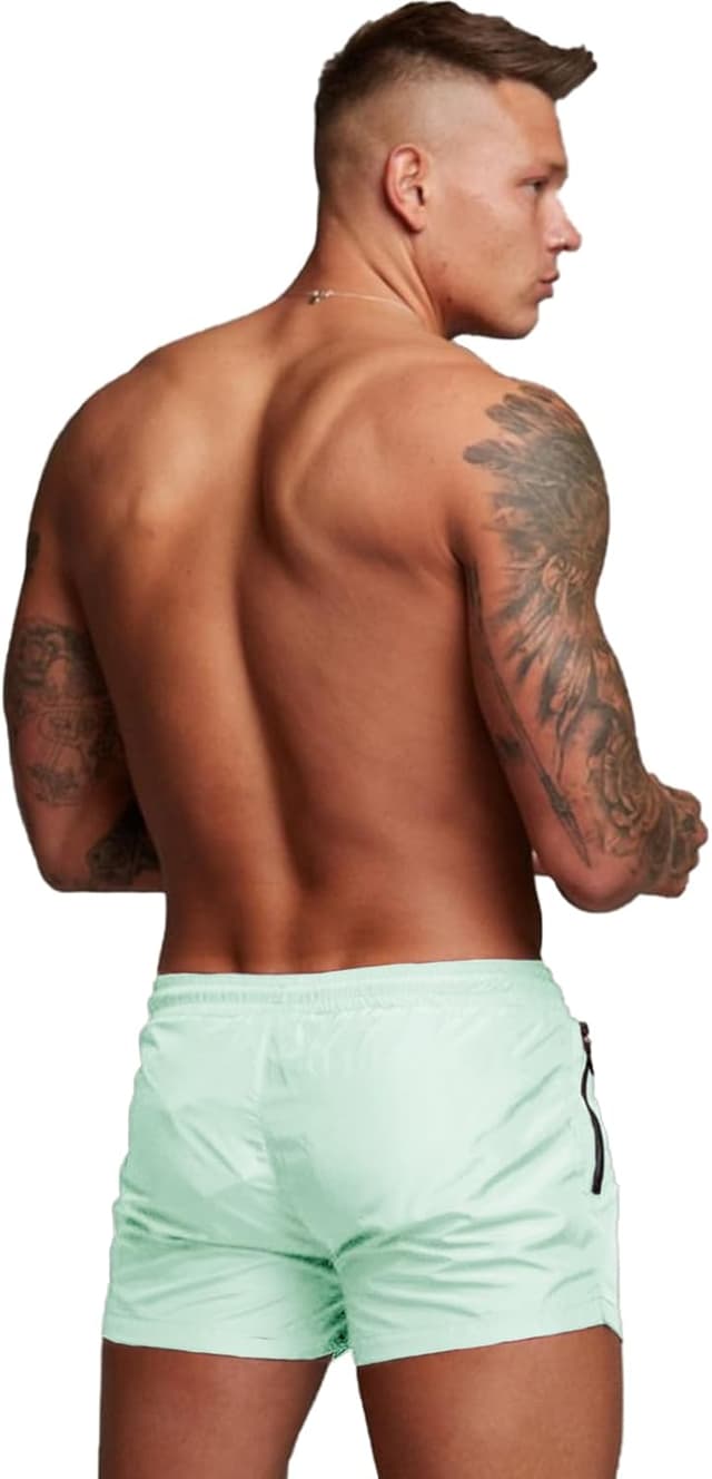 Detalle de Maillot de bain homme Trunks Boxer Shorts à cordon de serrage (nylon + Lycra) – short de plage sport
