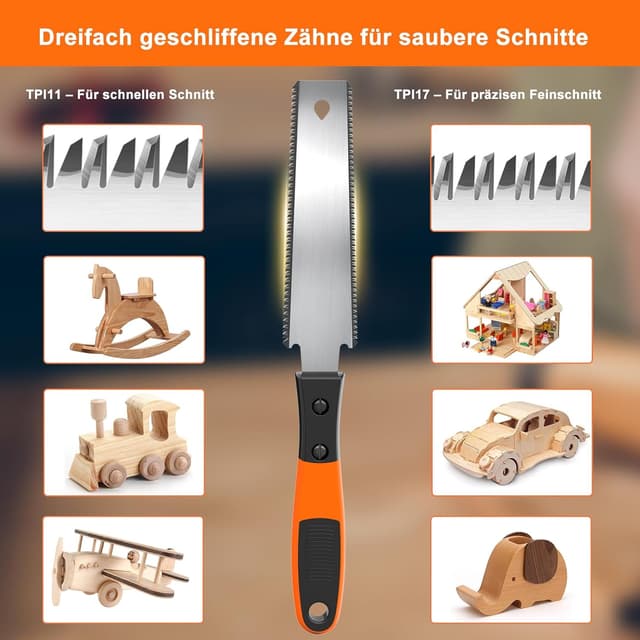 Detalle 2 de Hand Saw Japanese Small Double Tooth Handsaw