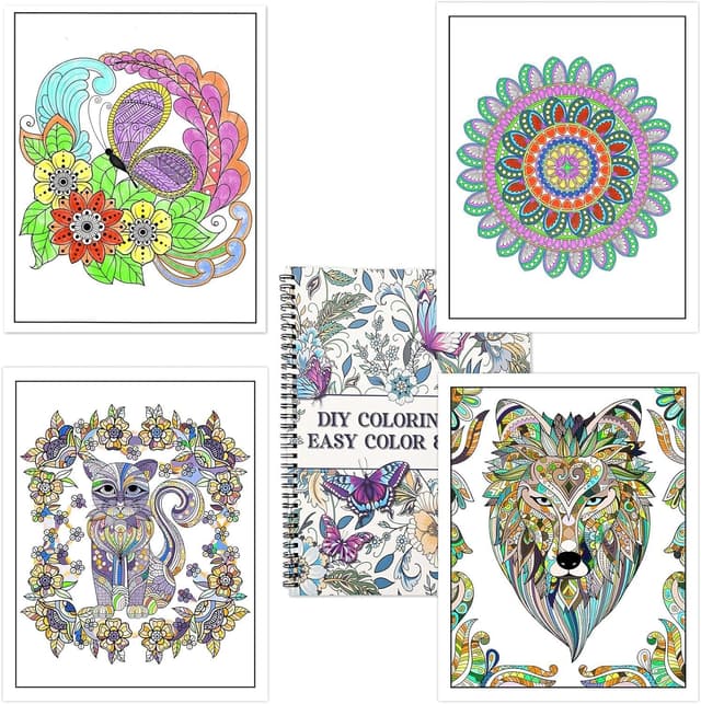 Detalle de Zylota Colouring Book for Adults: Malbuch-Set für Erwachsene mit Marker-Set und 30 Motiven