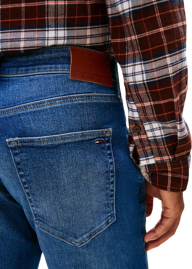 Detalle de Tommy Jeans Uomo Jeans Scanton Slim Fit: il denim elastico dal taglio entallato