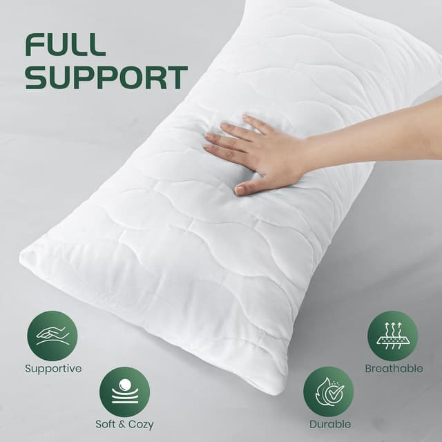 Thumbnail 2 de Utopia Bedding Almohadas de Sofá Acolchadas 40x80cm (Blanco) 🛋️