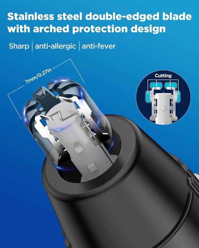 Detalle 2 de 3-in-1 USB Nose Hair Trimmer 1️⃣