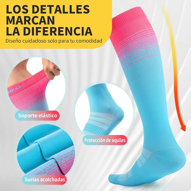 Detalle 2 de CAMBIVO Medias de Compresión 3Pares 15-20 mmHg