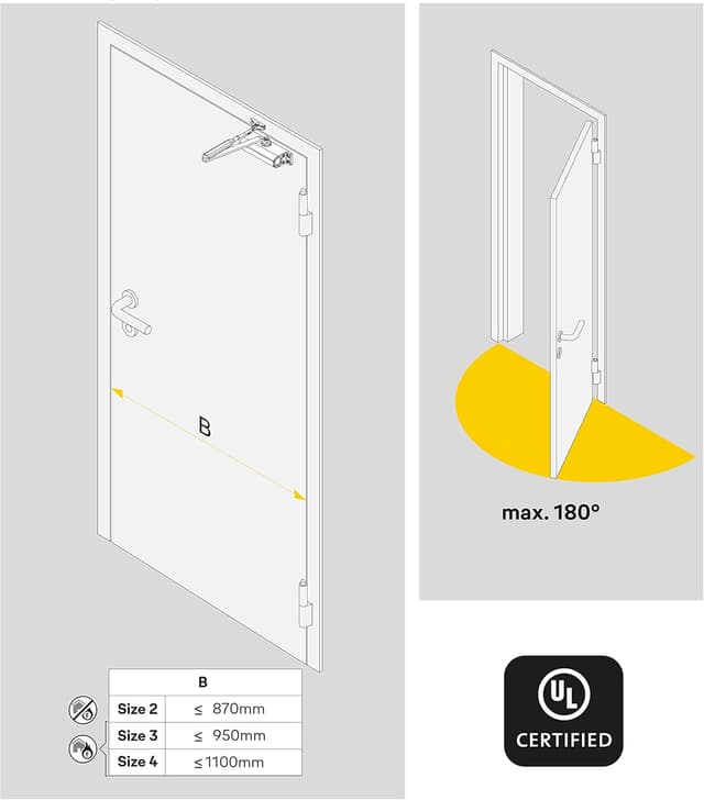 Detalle 1 de Ferme-porte de haut pour porte