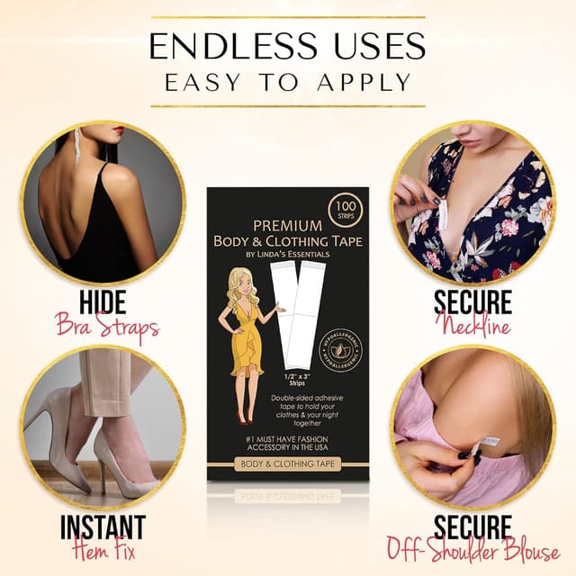 Thumbnail 3 de Linda's Essentials Double Sided Body Tape 100 Pack