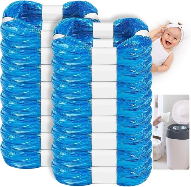 Detalle de 16 Nachfüllkassetten für Windeleimer – kompatible Nachfüllfolie für Tommee Tippee, Angelcare & LitterLocker