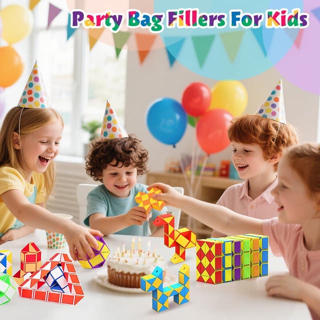 Detalle 2 de WEARXI Party Bag Fillers, 20 pack Magic Snake Cubes