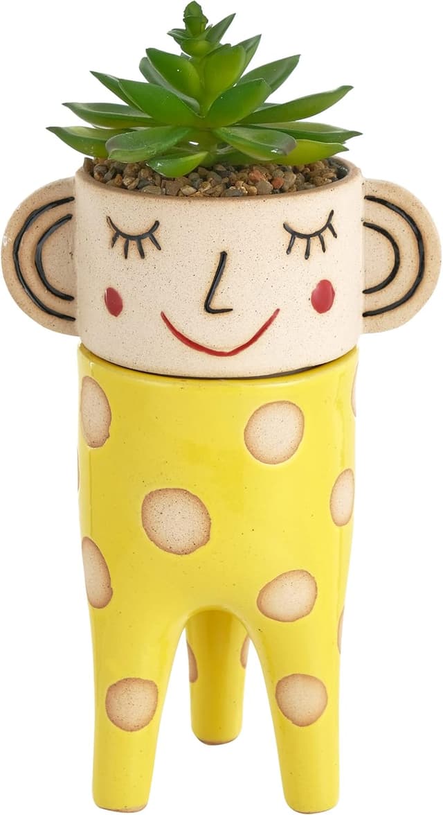 Detalle 2 de Baroni Home Vaso in Ceramica Volto 20 cm