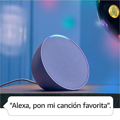 Detalle de Amazon Echo Pop (Última generación) altavoz inteligente Bluetooth con Alexa en lavanda