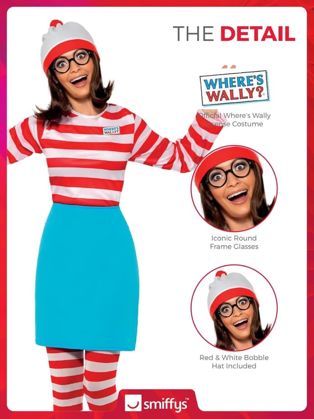 Thumbnail 2 de Smiffys Where's Wally Wenda Costume