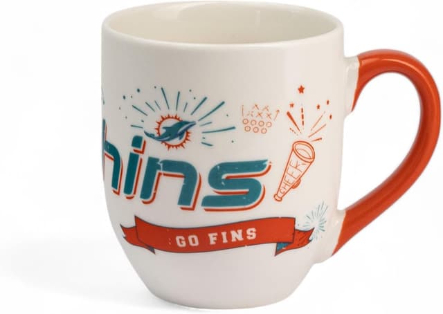 Detalle de The Memory Company Officially Licensed NFL Miami Dolphins 18oz Cheer Mug