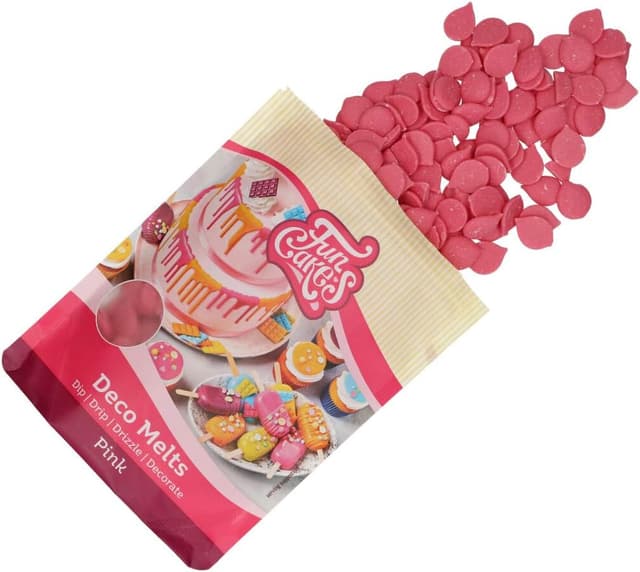 Detalle 1 de FunCakes Deco Melts Rosa 1000 g 🍬 Sin AZO