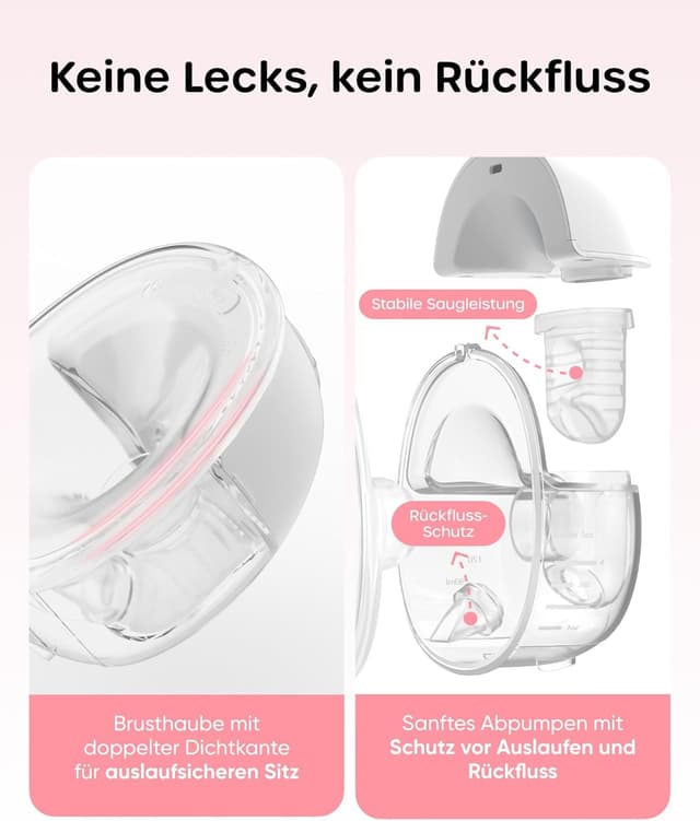 Detalle 1 de Nuliie Milchpumpe elektrisch tragbar S32 (freihändig) mit 4 Modi & 9 Stufen