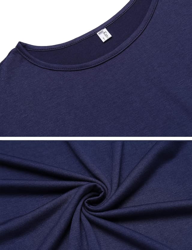 Detalle de Kancystore Women’s Plus Size Short Sleeve Maxi Dress with Pockets (XL–5X)