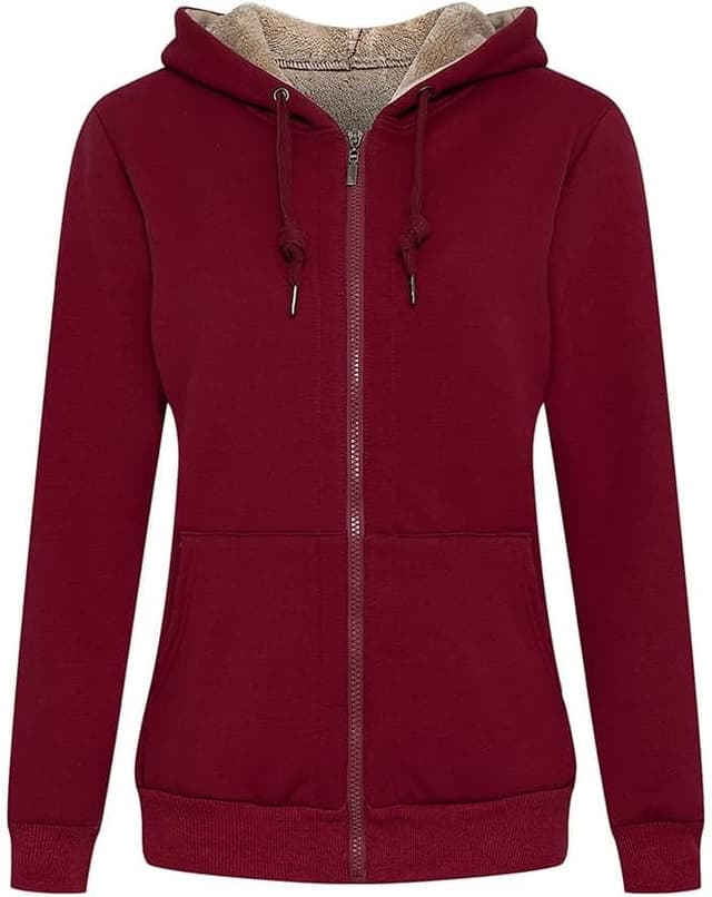 Thumbnail 6 de MANLUODANNI Damen-Kapuzen-Sweatshirt mit Fleece-Futter und Reißverschluss