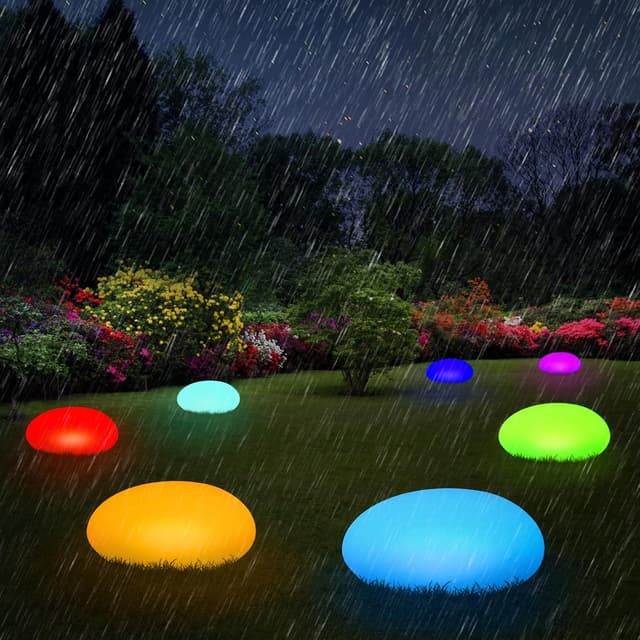 Detalle de Lampade solari da giardino Drcowu per sentieri, decorative con 16 colori e telecomando