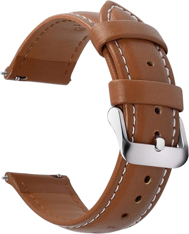 Detalle de Fullmosa 22mm Uhrenarmband Braun Echtleder