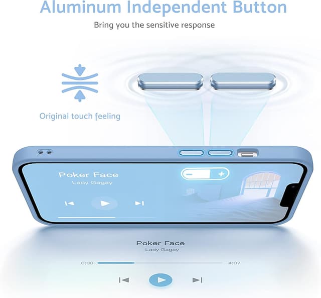 Detalle de Anqrp Matt Zero Serie für iPhone 13 Pro Hülle dünn (Militärischer Schutz & Kameraschutz) transparent-blau