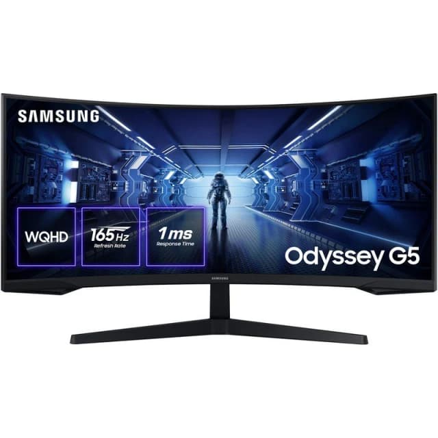 Detalle de Samsung Odyssey G5 34" UltraWide QHD LED 165Hz Monitoreo Curvo