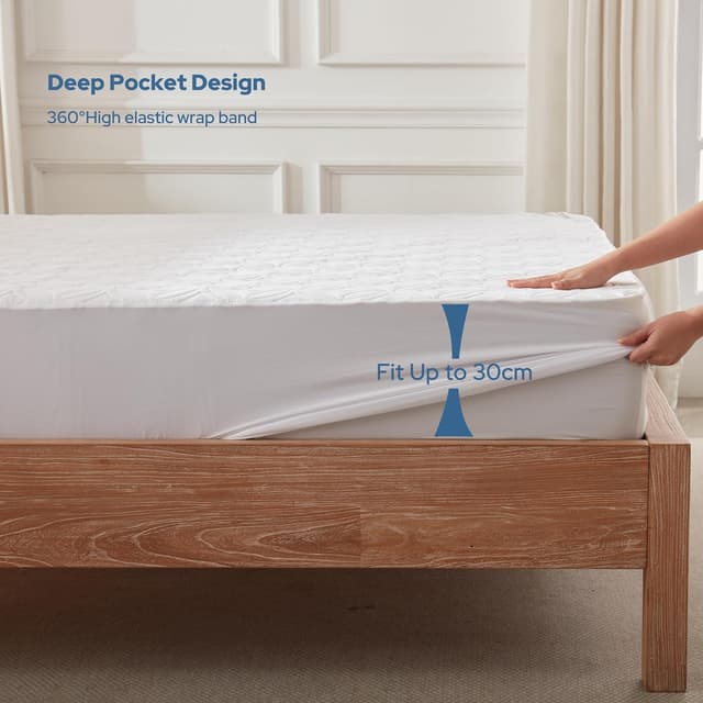 Detalle 2 de Double waterproof mattress protector 40cm